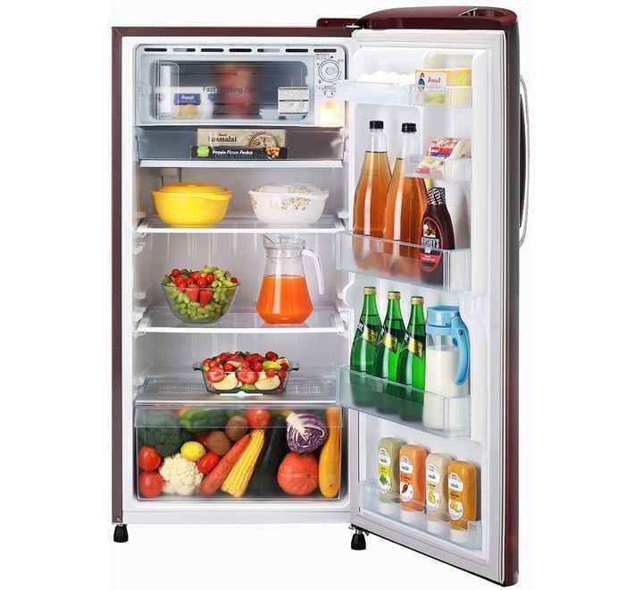 LG 215 L Direct Cool Single Door 4 Star Refrigerator  (Scarlet Charm GL-B221ASCY)